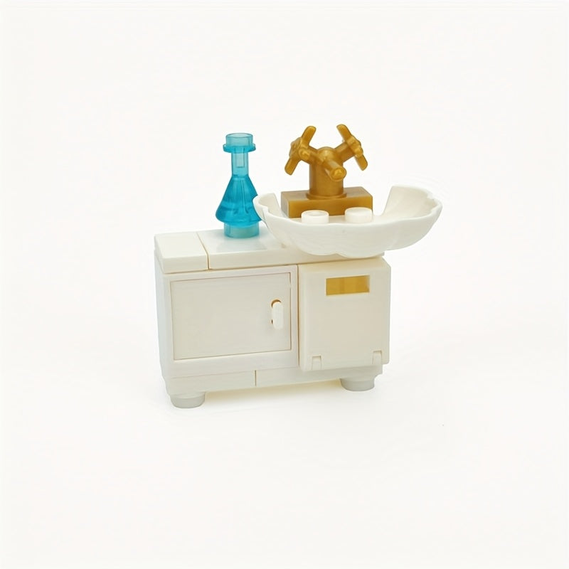 City Series Bathroom Toy Set with Interlocking Building Blocks