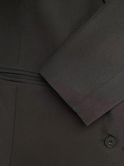 Button Front Notched Collar Blazer Long Sleeve Women's Clothing