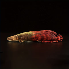 Giant Arapaima Plush Toy Realistic Dinosaur Stuffed Animal Soft Fluffy Fur