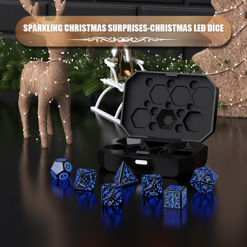 7pcs LED Dice Set USB Rechargeable Breathing Lights