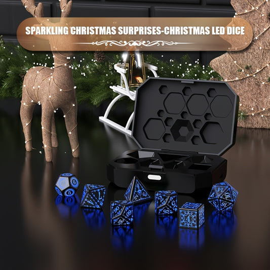 7pcs LED Dice Set USB Rechargeable Breathing Lights