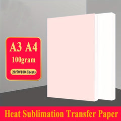 50 Sheets Sublimation Heat Transfer Paper for Custom T Shirts & Bags