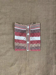 Striped Print Cover Up Shirt V Neck Long Sleeves Knitted Beachwear Cardigan