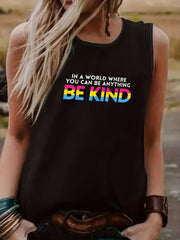 LGBT Casual Tank Top Women's Plus Graphic Print Funny Tank Top