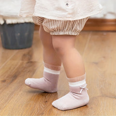 3 Pairs Baby Girls Lace Crew Socks Flower Embroidery Princess Socks