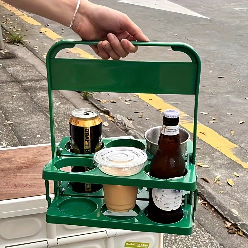 Portable Beer Holder For 6 Bottles Foldable Wine Bottle Rack