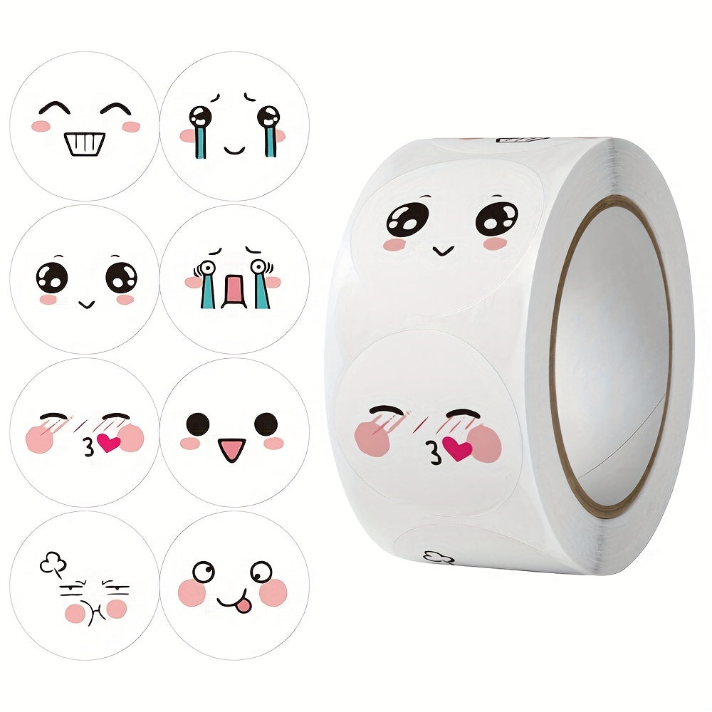 500pcs Funny Expression Toys Happy Face Stickers For Teachers & Kids
