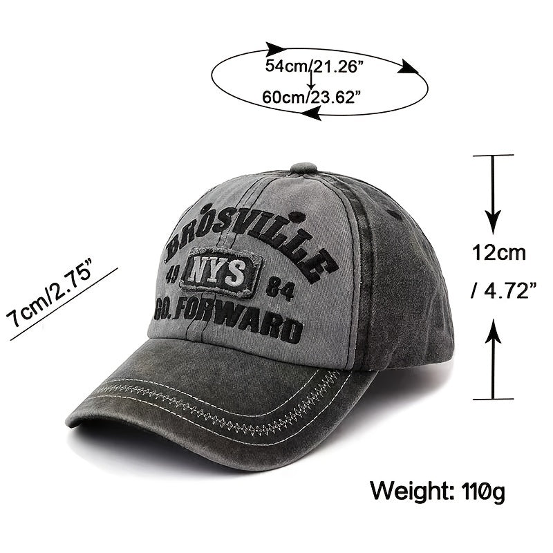 Washed Cotton Baseball Cap Hip hop Street Dance Sun Hat NYS Hat S