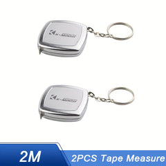 2M Retractable Ruler Measure Tape Mini Keychain Portable Tape Measure