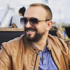 Men's Retro Large Frame UV Protection Sunglasses