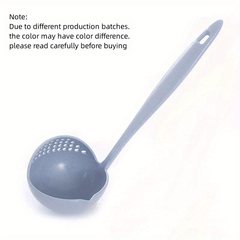 1pc Round Spoon 2 in 1 Long Handled Spoon Household Strainer