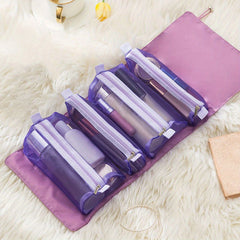 Foldable Toiletry Travel Bag with Detachable Compartments