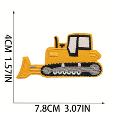 Engineering Car Embroidery Cloth Sticker Cartoon Car Children