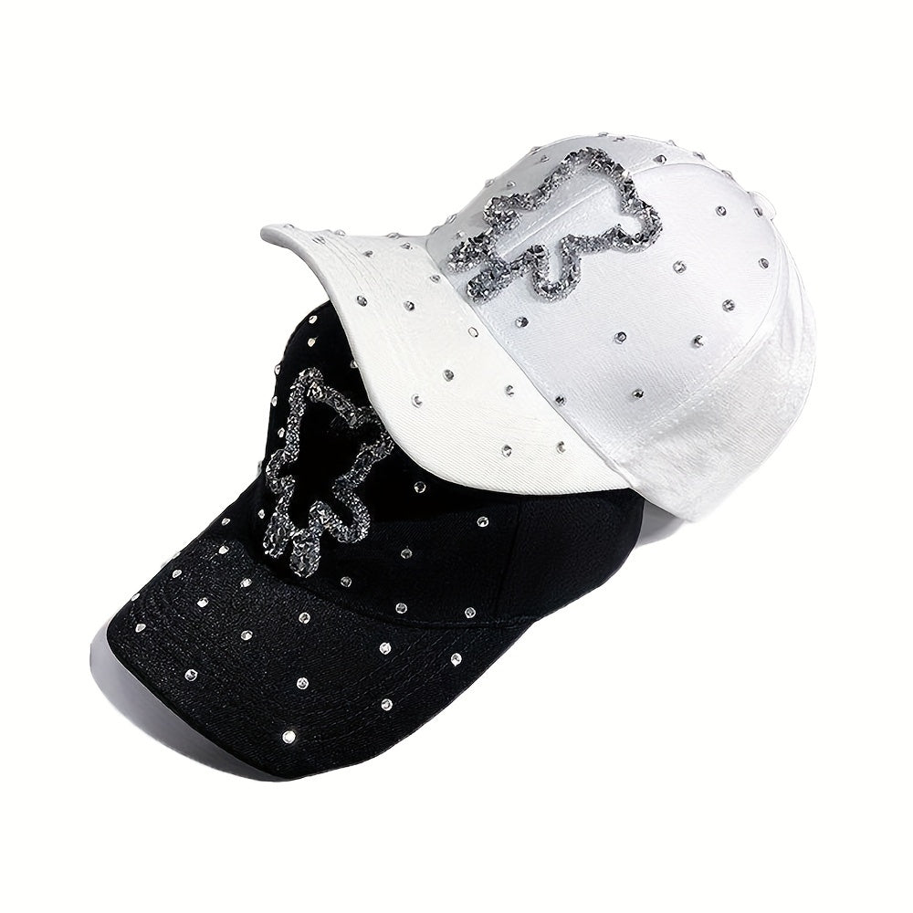 Rhinestone Teddy Couple Baseball Cap Cartoon Bear Sun Hat