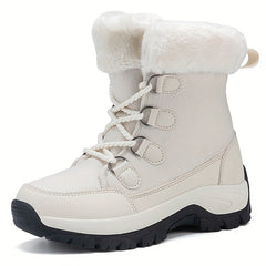 Women's Waterproof Winter Snow Boots with Faux Fur Lining