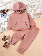 Toddler Boy's Thermal Outfit 2pcs Hoodie & Sweatpants Set