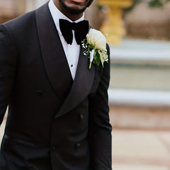 Velvet Butterfly Bow Tie for Wedding Groomsmen