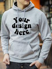 Men's Print Hoodie Casual Breathable Hooded Sweatshirt