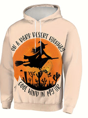 Halloween Print Hoodies Men Graphic Sweatshirt Kangaroo Pocket