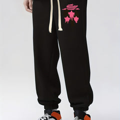 Men's Pattern Print Drawstring Sweatpants for Spring Summer