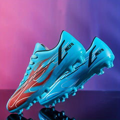Pro Anti Skid Soccer Cleats for Boys Breathable Lightweight AG Football Boots