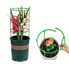 Plant Climbing Vine Support Frame Set with Rings, Rods - 6/12/18pcs