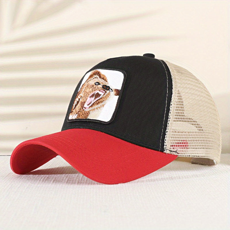 Animal Embroidery Baseball Cap Sunshade Peaked Cap