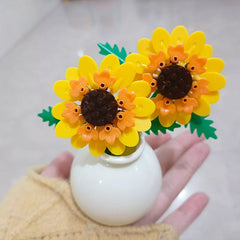 Sunflower & Tulip Building Blocks Toy Set for Kids