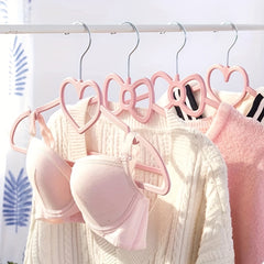10pcs Butterfly Heart Hangers Non-slip Space Saving Dormitory Clothes Hangers
