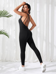 Women's High Elastic Yoga Jumpsuit Solid Color