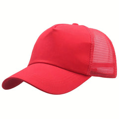 Outdoor Sports Baseball Cap Mesh Sunshade Hat Solid Travel Sun Hat