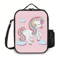 Reusable Unicorn Dinosaur Cat Pattern Insulated Lunch Bag