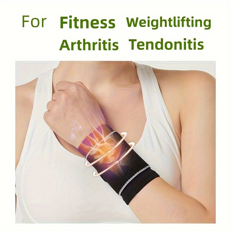 2pcs Compression Wristbands Anti Sprain Wrist Guards For Sports