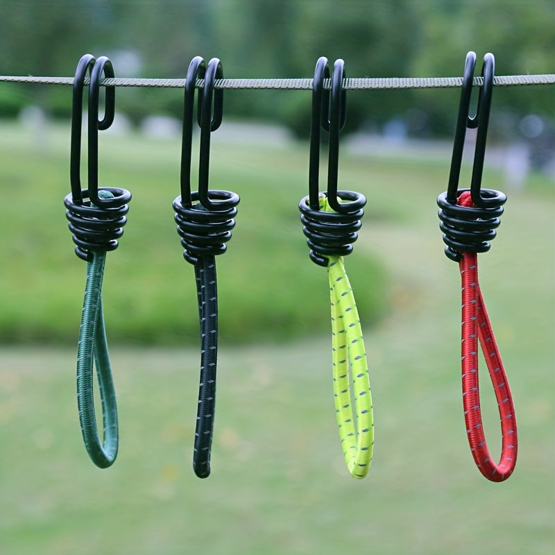 8pcs Camping Tent Elastic Rope Hook Bundle Canopy Accessories