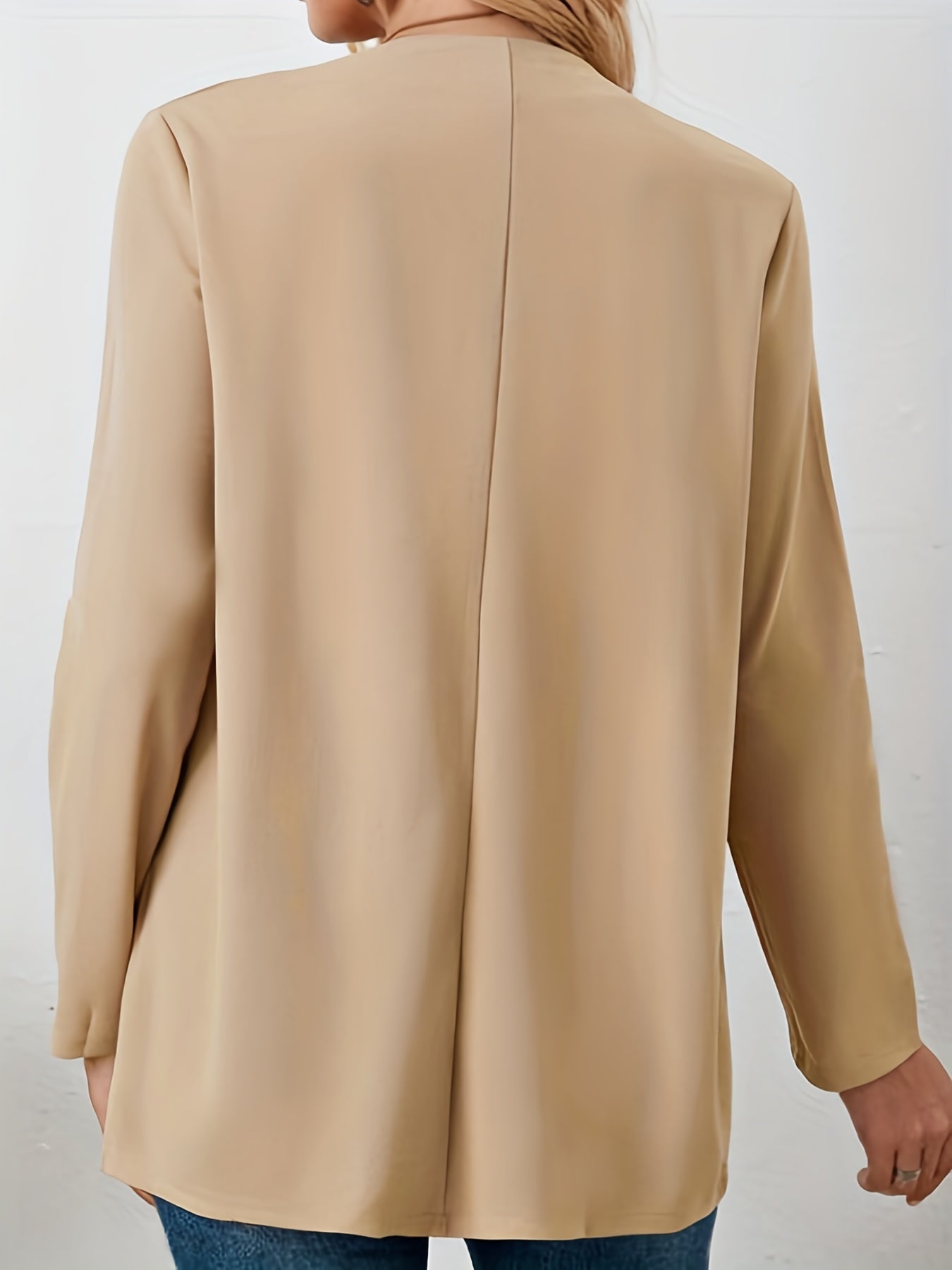 Casual Blazer Women's Plus Solid Blazer