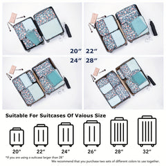 10 Pcs Packing Cubes Travel Luggage Organizers For Suitcase Portable Bags