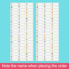 240pcs Transparent Name Sticker Custom Waterproof MEDIUM Size 3 4x1