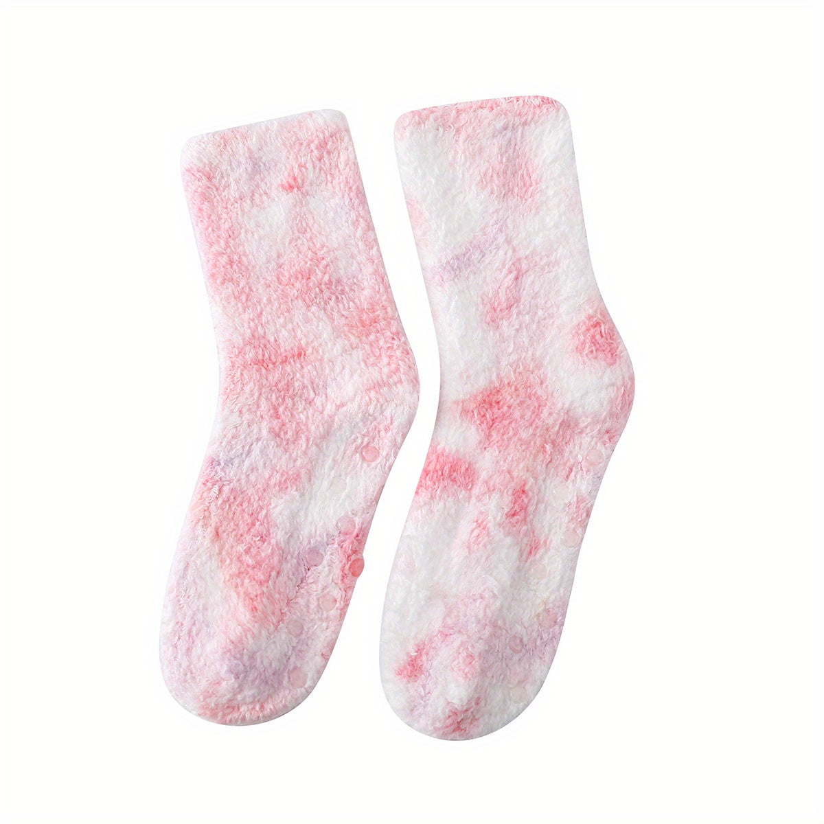 Tie Dye Print Fuzzy Socks Women's Stockings