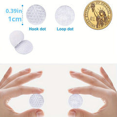Self Adhesive Dots 850 Count 0.39 Inch Hook and Loop Coins Waterproof Adhesive