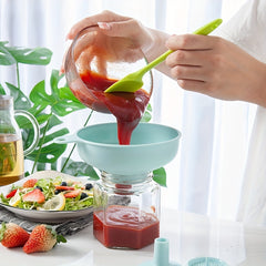 Plastic Wide Mouth Kitchen Funnels Detachable Spout Strainer for Small Bottles