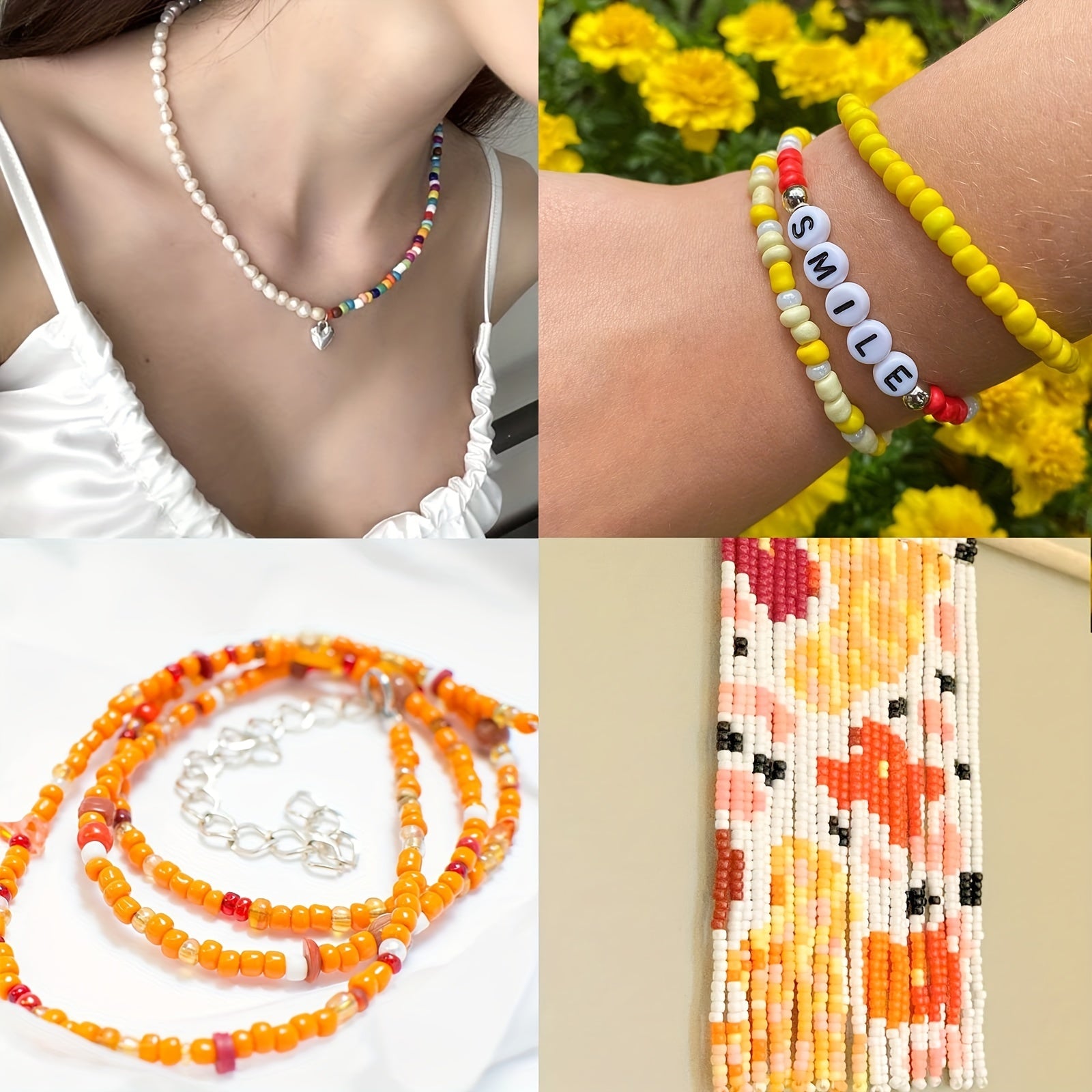 18000pcs 2mm 24 Colors Glass Seed Beads Jewelry Making DIY Supplies