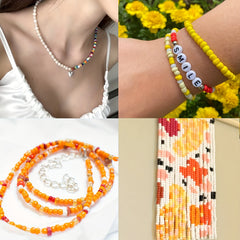 18000pcs 2mm 24 Colors Glass Seed Beads Jewelry Making DIY Supplies