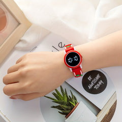 Strawberry LED Watch Round Wrist Gift Kids