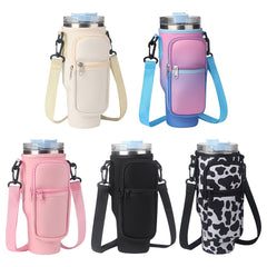 40oz Cup Cover With Pocket & Strap, Insulated Diving Material Protective Sleeve