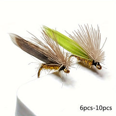 10pcs Bionic Fishing Fly Goose Feather Material for Salmon Trout Fishing
