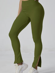 Women's Elastic Yoga Sports Flare Pants Fitness Running Leggings
