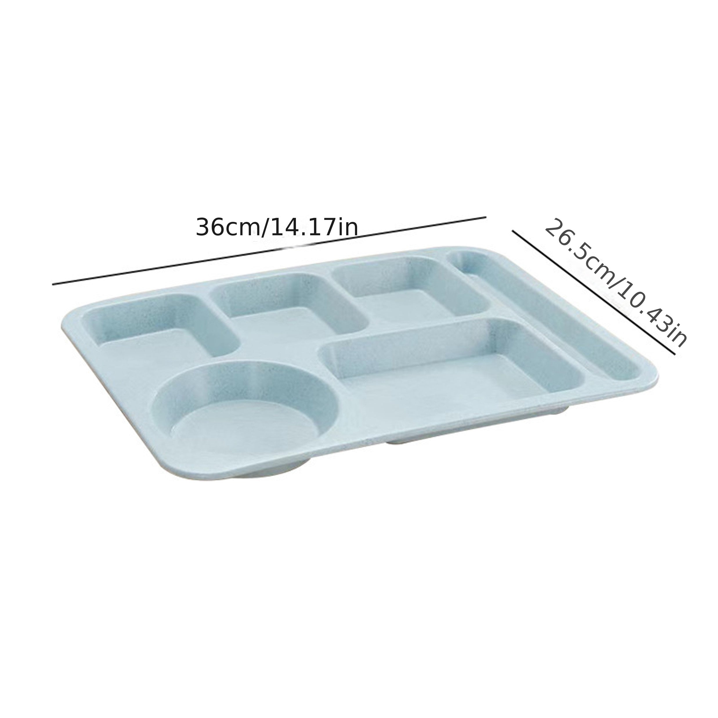 Outdoor Food Tray With Compartments Divided Dinner Plate