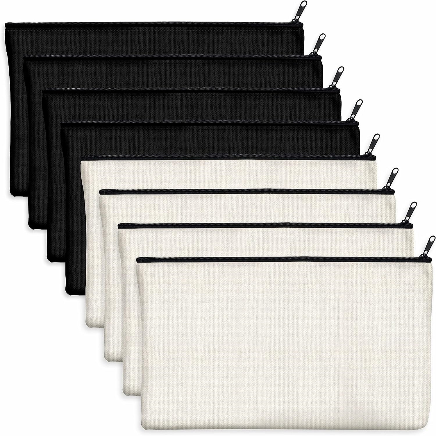 8pcs DIY Zipper Bags Pouches for Makeup Cosmetic Toiletry Stationary Storage
