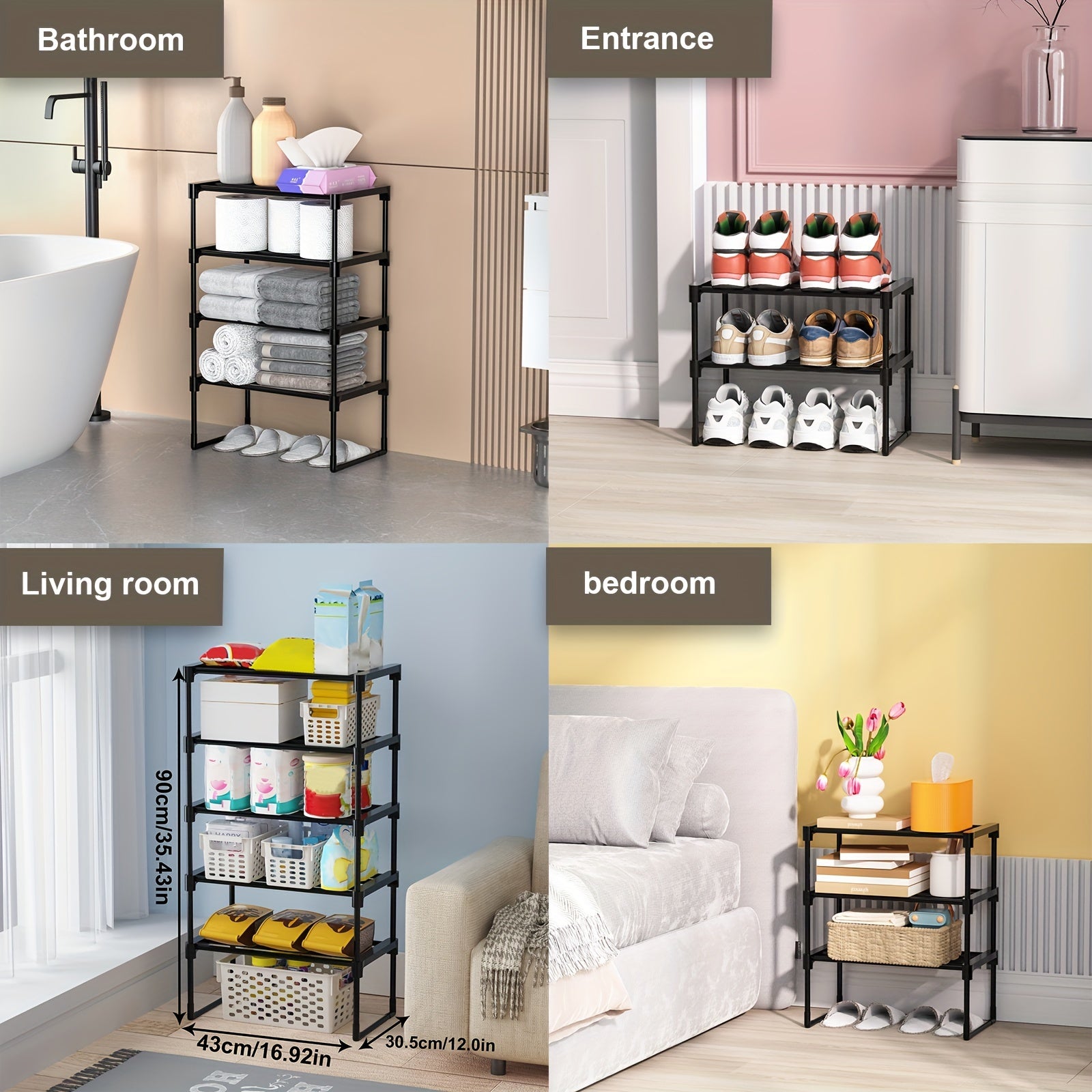 Multifunctional Shoe Storage Stand Space Saving Shoe Rack