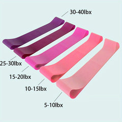 5pcs TPE Yoga Elastic Band Fitness Resistance Band for Buttocks Lifting
